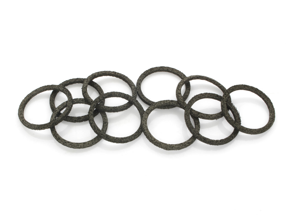 Race/Screamin Eagle Style Exhaust Gaskets - Pack of 10. Fits Big Twin 1984up & Sportster 1986-2021.