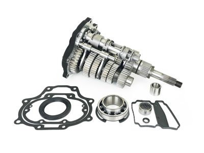 Fat 6Spd Super Gear Transmission Cassette - Black Trapdoor. Fits Softail 2018-2024 & Touring 2017-2023