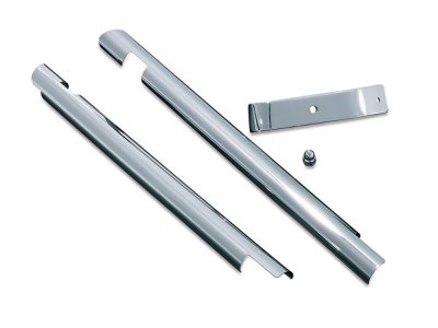 Down Tube Covers - Chrome. Fits Softail 2007-2017.