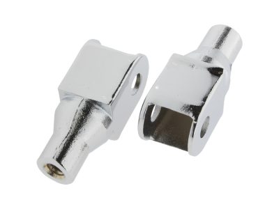 Front Tapered Footpeg Mounts - Chrome. Fits Honda.