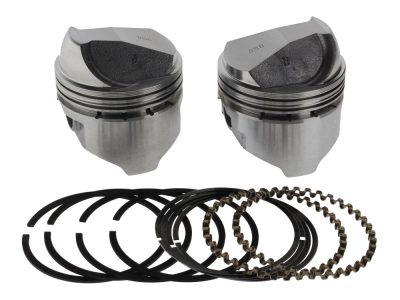+.050in. Dome Top Pistons with 8.2:1 Compression Ratio. Fits Sportster 1972-1985 with 1000cc Engine.