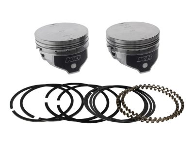 +.010in. Flat Top Pistons with 9.1:1 Compression Ratio. Fits Sportster 1986-2003 with Big Bore 883cc to 1200cc Conversion.