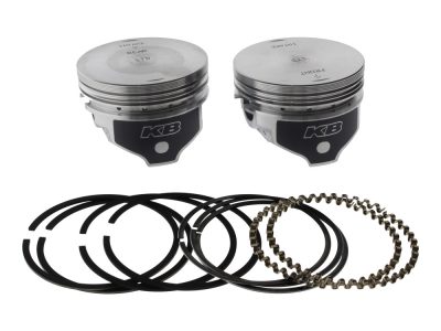 Std Flat Top Pistons with 9.1:1 Compression Ratio. Fits Sportster 1986-2003 with Big Bore 883cc to 1200cc Conversion.