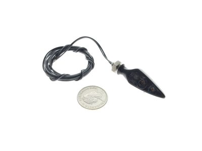 Rhombus S Dark LED Right Hand Front / Left Hand Rear Turn Signal - Black.