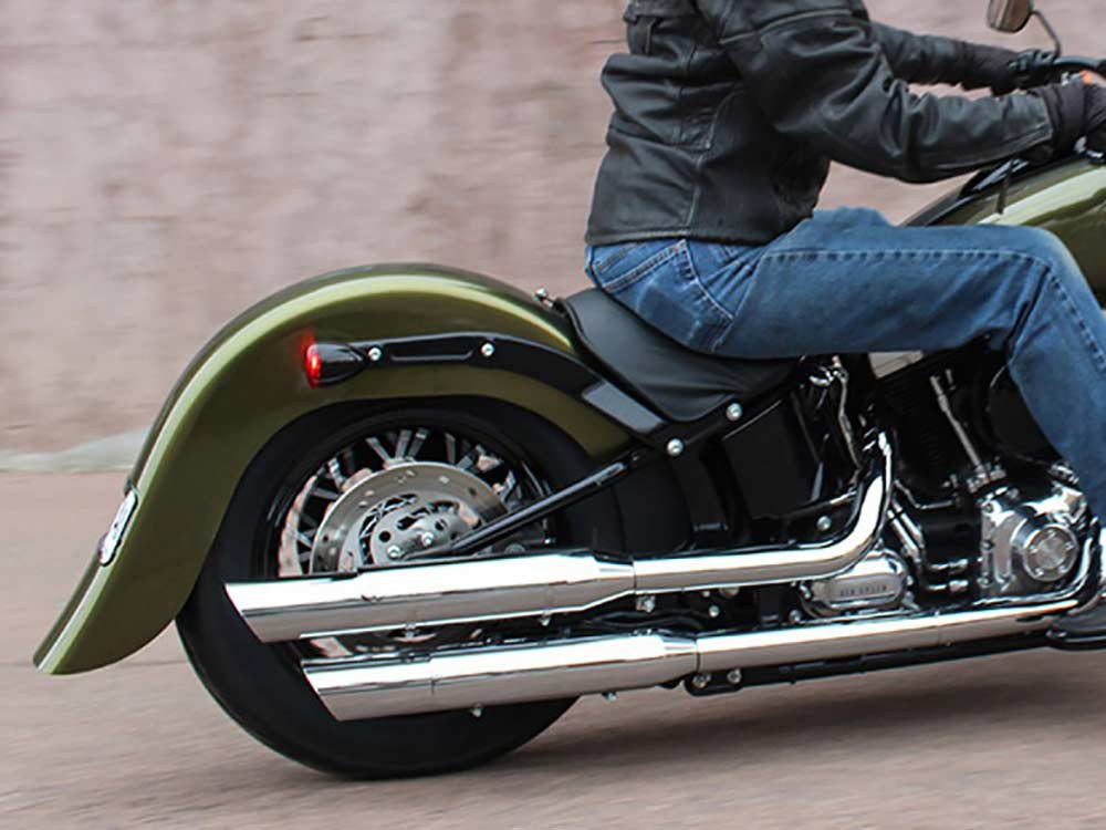 Stretched 4in. Extended Rear Fender - Frenched. Fits Softail Slim 2012-2017. - Image 3