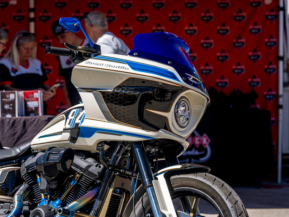 8in. Flare Windshield - Blue. Fits Low Rider ST 2022up - Image 4