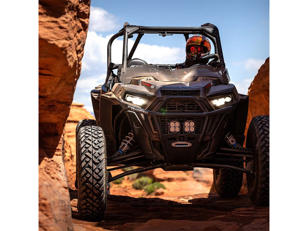 R-Spec UTV Flare Windshield - Dark Smoke. Fits Polaris RZR 1000 XP 2019up