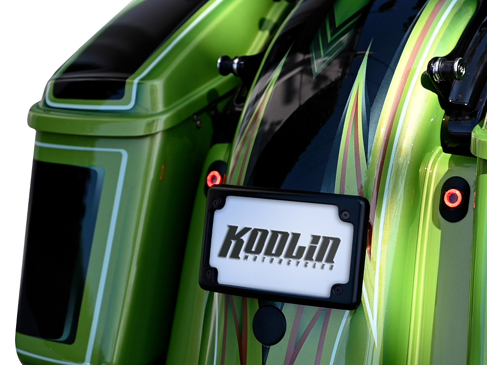 Curved LED Number Plate Kit - Black. Fits most Touring 2013up. - Image 2