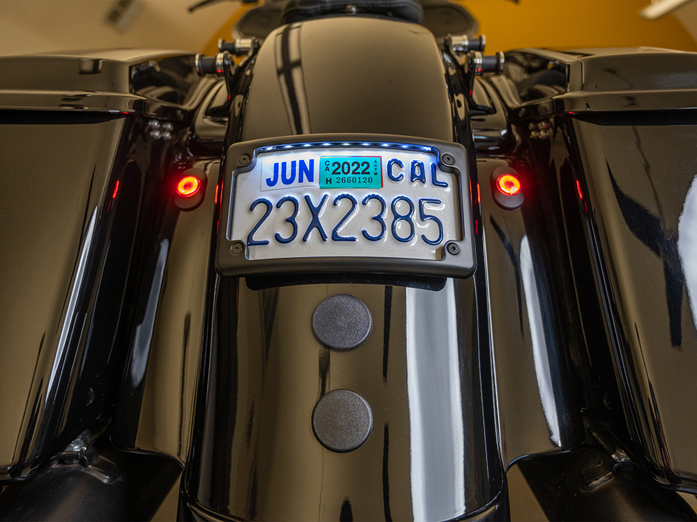 Curved LED Number Plate Kit - Black. Fits most Touring 2013up. - Image 4