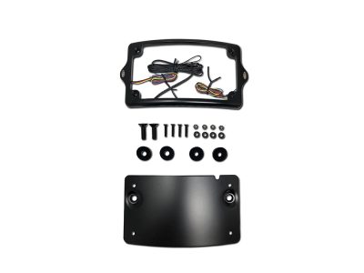 Elypse 3-1 Curved LED Number Plate Kit - Black. Fits most Touring 2013up.