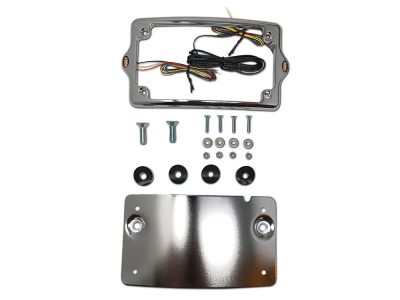 Elypse 3-1 Curved LED Number Plate Kit - Chrome. Fits most Touring 2013up.
