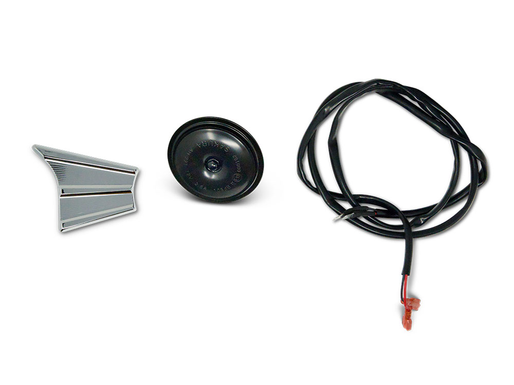 Horn Relocation Kit - Chrome. Fits CVO Touring 2023up & Street Glide & Road Glide 2024up.