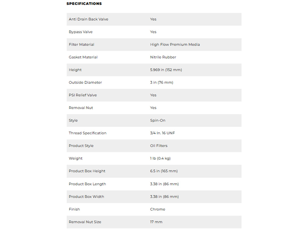 Oil Filter - Chrome. Fits Dyna 1991-1998 - Image 5