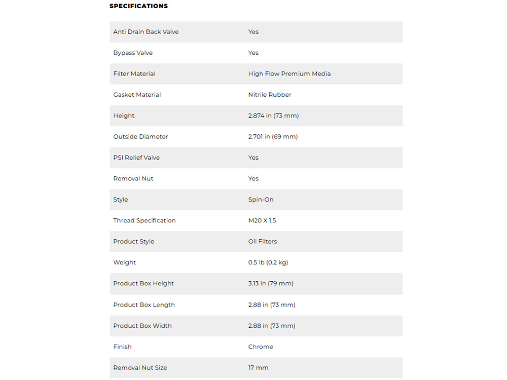Oil Filter - Chrome. Street 500 2015-2020 & Indian Touring 2014up - Image 5
