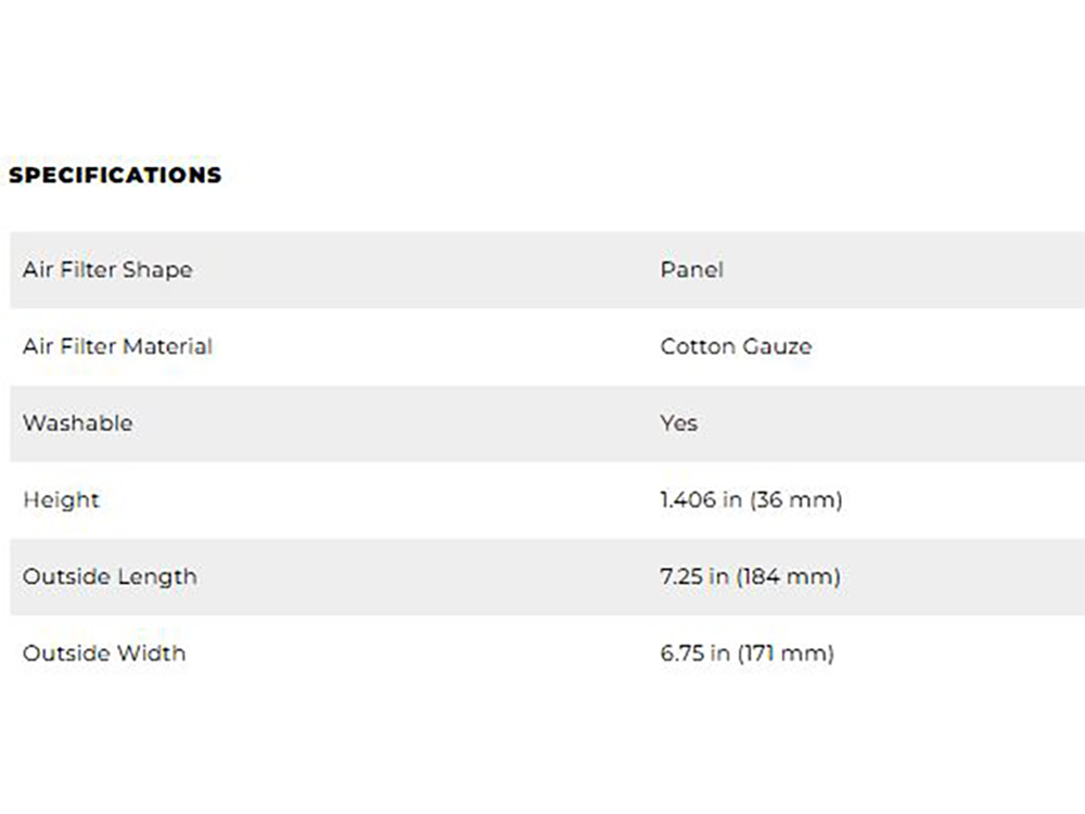 High-Flow Air Filter Element. Fits Honda CMX / Rebel 1100cc 2021up - Image 4