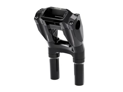 8in. Kickback x 1in. Clamp Core Isolated Riser Kit - Black. Fits Softail Street Bob, Low Rider ST, Standard & Breakout 2018-2024