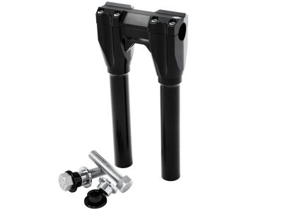 10in. Straight x 1-1/8in. Clamp Isolated Riser Kit - Black. Fits 1-1/8in. Handlebar