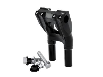8in. Kickback x 1-1/8in. Clamp Isolated Riser Kit - Black. Fits 1-1/8in. Handlebar