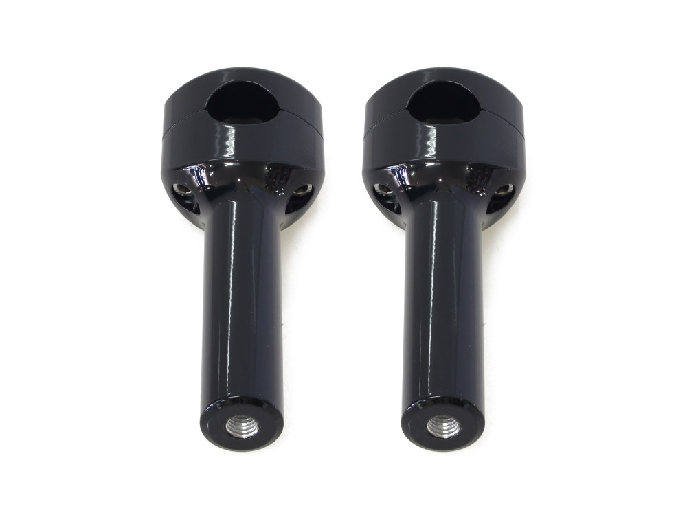 6in. Straight Two Piece Riser Kit - Gloss Black. Fits 1-1/4in. Handlebar