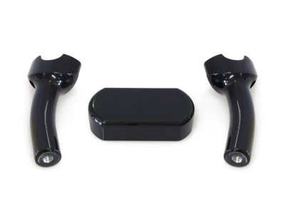 5.5in. Pullback One Piece Riser Kit - Gloss Black. Fits 1-1/4in. Handlebar
