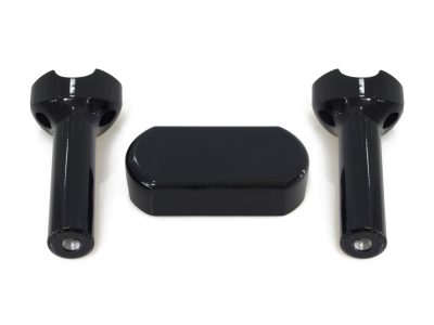 6in. Straight One Piece Riser Kit - Gloss Black. Fits 1-1/4in. Handlebar