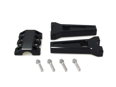 6in. Straight Performance Risers - Black. Fits 1-1/4in. Handlebar