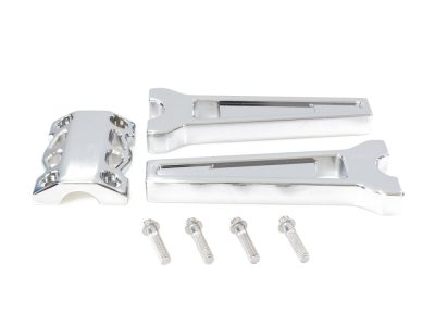 8in. Straight Performance Risers - Chrome. Fits 1-1/4in. Handlebar