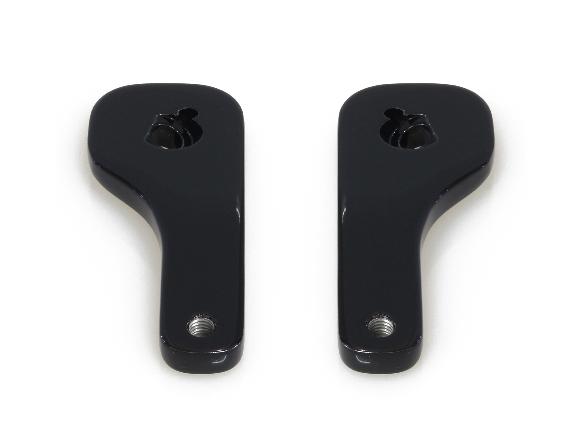 Mirror Drop-Down Brackets - Black. Fits Street Glide and Ultra Glide 2014up.