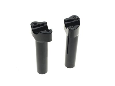 6in. Tall Risers - Gloss Black. Fits 1in. Handlebar