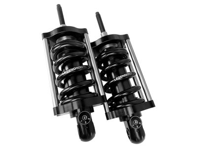 REVO-A Series, Adjustable Rear Shock Absorbers - Black. Fits Softail 2000-2017.