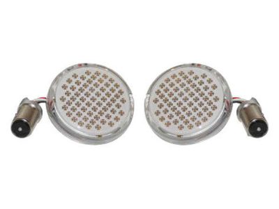 LED Turn Signal Inserts HD 2002 Up Front or Rear Amber Deluxe