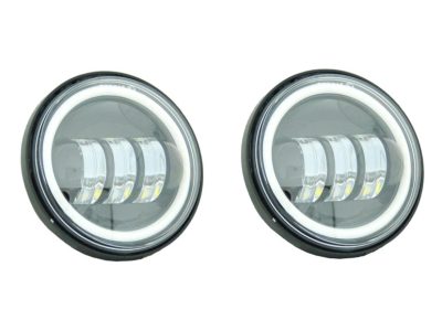 4-1/2in. LED Passing Lamp Inserts with Halo - Black.