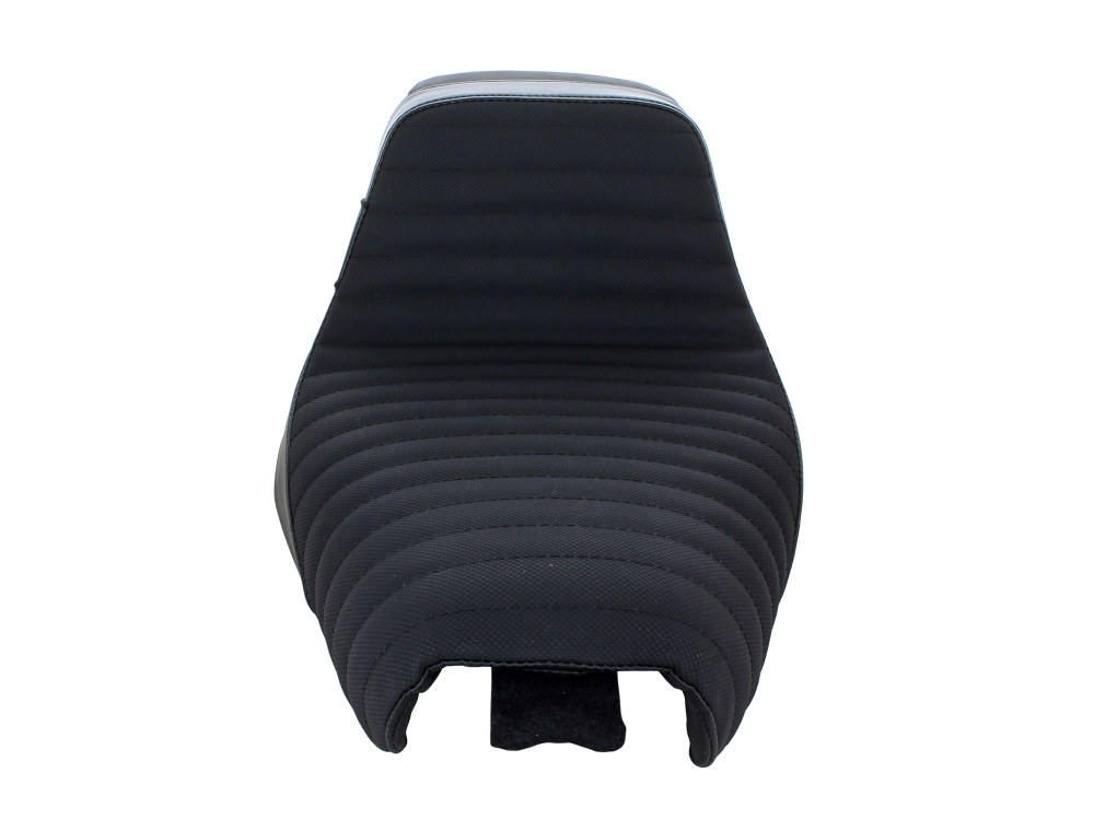 Kickflip Dual Seat with Pleated Gripper Tape. Fits Sportster 2004-2006 & Sportster 2010-2021 Models with either 3.3 or 4.5 Gallon Tank. - Image 2