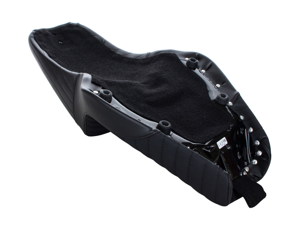 Kickflip Dual Seat with Pleated Gripper Tape. Fits Sportster 2004-2006 & Sportster 2010-2021 Models with either 3.3 or 4.5 Gallon Tank. - Image 4
