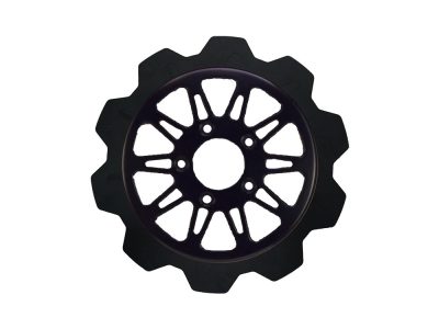 11.5in. Rear Omega Crown Disc Rotor - Black Band & Black Carrier. Fits Big Twin 2000up & Sportster 2000-2010.