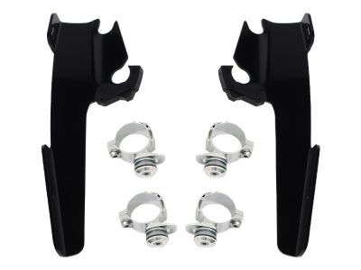 Black Batwing Fairing Trigger-Lock Mounting Hardware. Fits most Sportsters 1987-2021 with 39mm Fork Tubes.