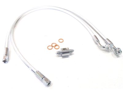 Rear Brake Line - Sterling Chromite. Fits Road King 1998-2006 & Tour Glide 1992-1996.