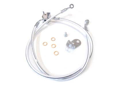 Rear Brake Line - Sterling Chromite. Fits FX Softail 2006 Models with 200 Tyre