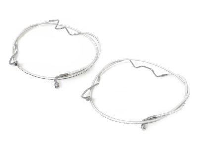 +2in. Over Length Lower Front Brake Line - Sterling Chromite. Fits Touring 2014-2023