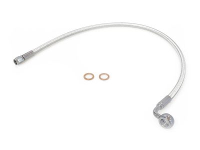 22in. Upper Front Brake Line with 12mm x 90 Degree Banjo - Sterling Chromite.