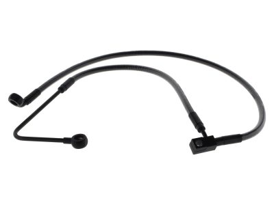 +2in. Over Length Lower Front Brake Line - Black Pearl. Fits FXST Softail 2011-2015 & Rocker 2011