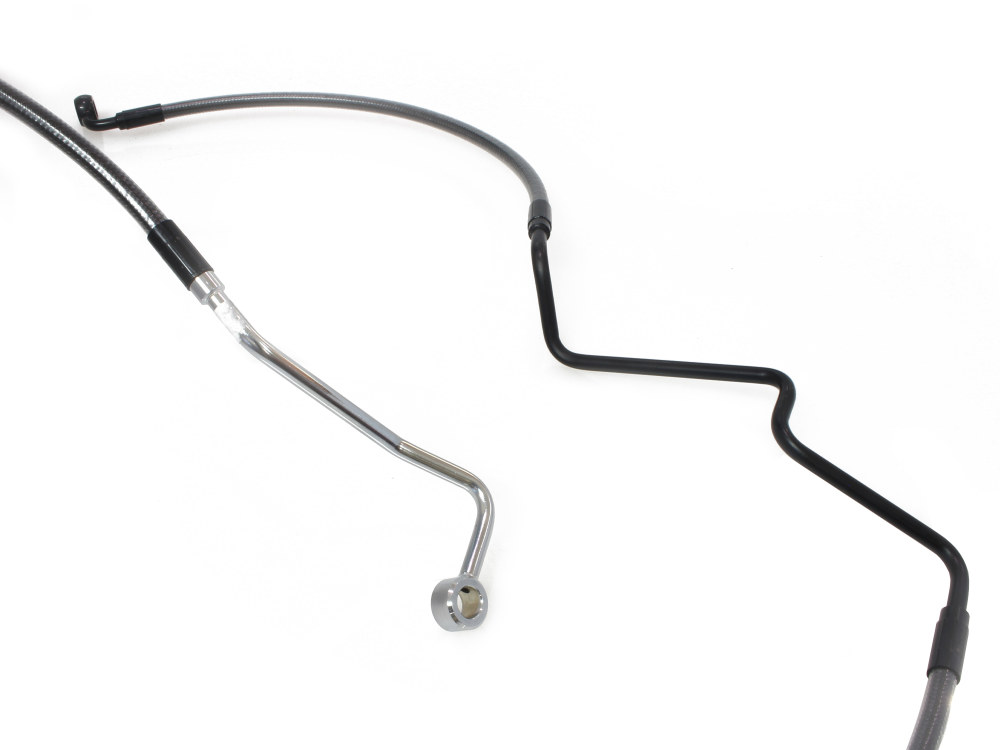 +2in. Over Length Lower Front Brake Line - Black Pearl. Fits Touring 2014-2023 - Image 2