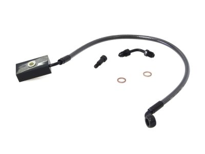 +2in. Length Lower Front Brake Line - Black Pearl. Fits Softail 2018up