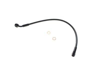 15in. Upper Front Brake Line with 10mm x 35 Degree Banjo - Black Pearl.