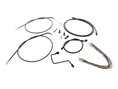 Black Cable Kit to Suit 16in. Burleigh Highball Apes. Fits Nightrod Special 2008-2017 & Muscle 2008-2017