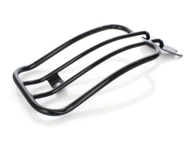 Solo Seat Luggage Rack - Gloss Black. Fits Deluxe & Heritage 2005-2017 & Fat Boy 2007-2017.