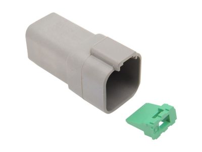 6-Wire Deutsch Receptacle with Wedgelock - Grey.