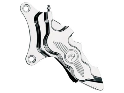 Left Hand Front 6 Piston Caliper - Chrome. Fits most Big Twin 1984-1999 & Sportster 1984-1999 Models with 11.5in. Disc Rotor.