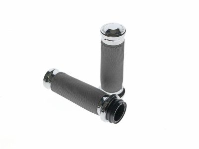 Contour Handgrips - Chrome. Fits Big Twin 2008-2024 with Throttle-by-Wire