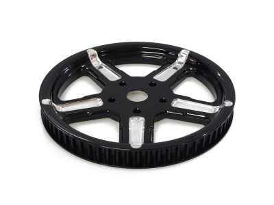 66 Tooth x 1in. wide Formula Pulley - Black Contrast Cut Platinum.
